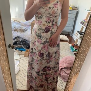 Floral ASOS slip lace dress maxi